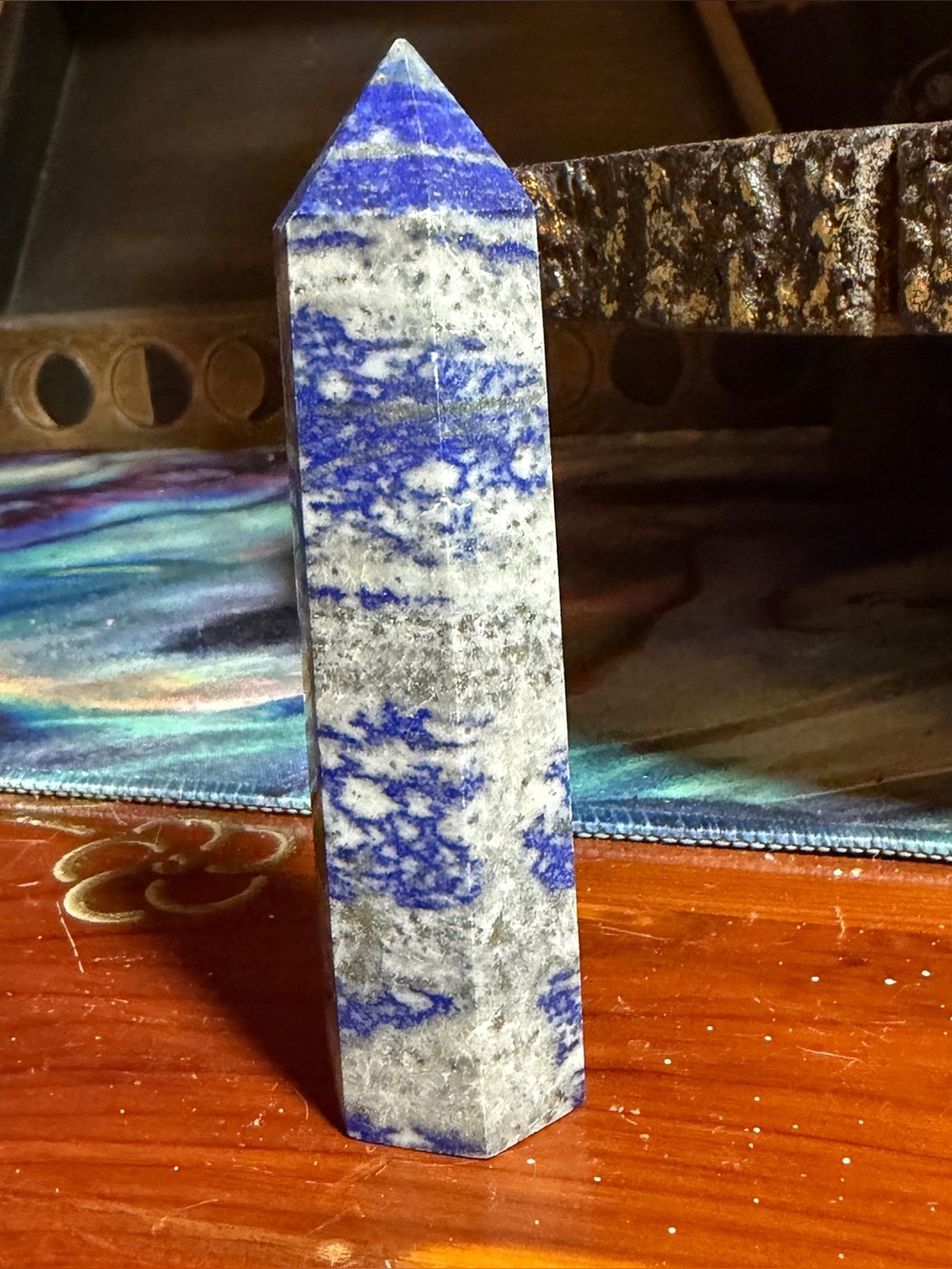 Lapis lazuli crystal tower